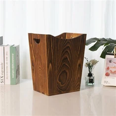 Дерев'яний кошик для сміття